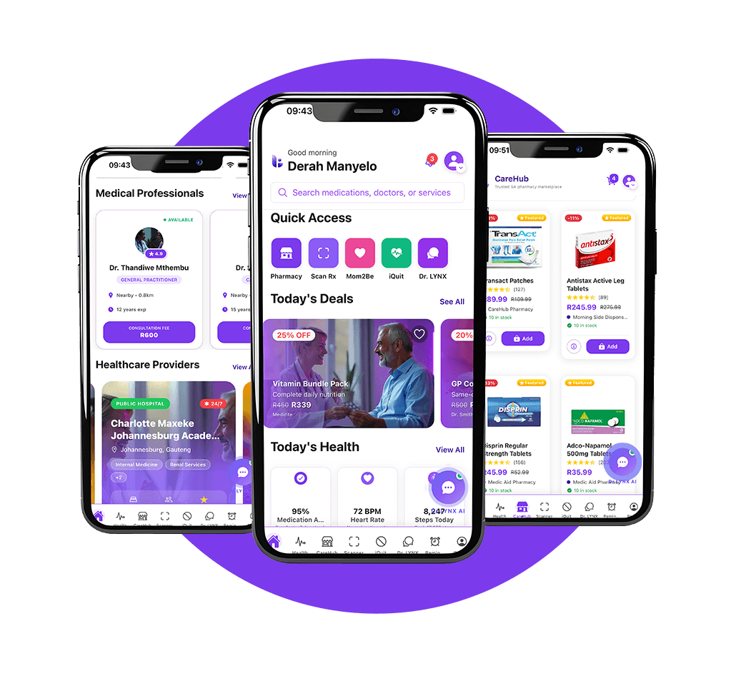 NuHealth mobile app screens showing health dashboard